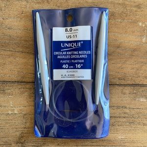 UNIQUE Brand Circular Knitting Needles Size US 11 (8 mm) 40 cm Length
